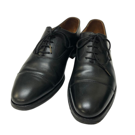 クロケット&ジョーンズ 27742A コノート ストレートチップ カーフ ブラック UK5.5 236ラスト メンズ CROCKETT&JONES CONNAUGHT ビジネスシューズ 約24.5cm【LA】【中古】