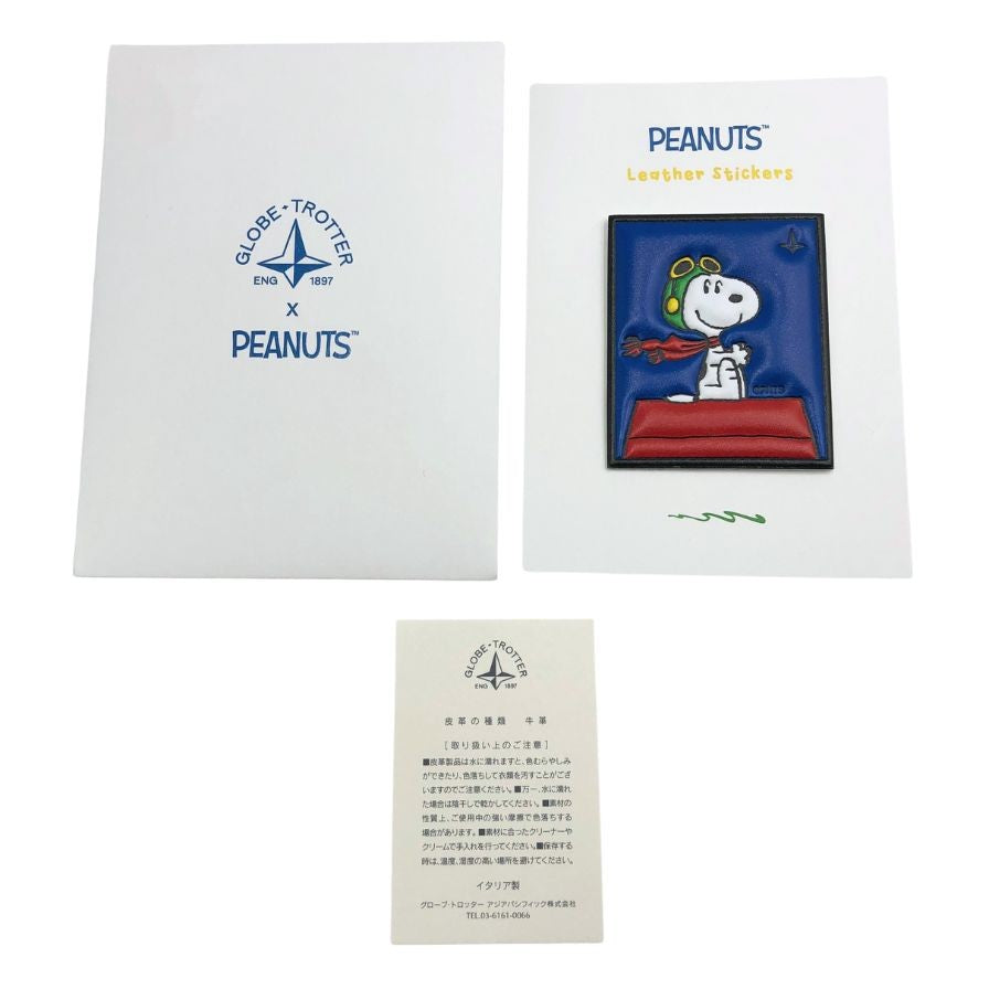 グローブトロッター ピーナッツ レザーステッカー フライングエース ユニセックス globe-trotter【AFI5】【中古】