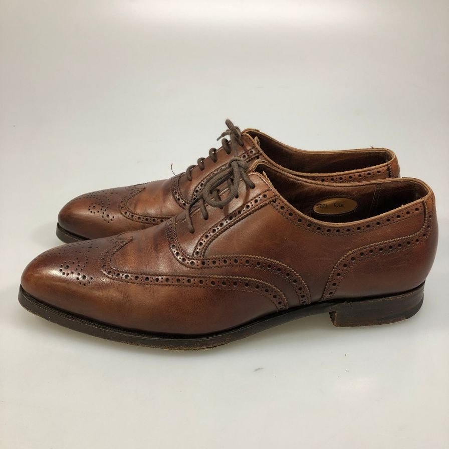 ジョージクレバリー Reuben ウイングチップ ブラウン サイズUK6.5E  George Cleverley 約25.0cm【AFD9】