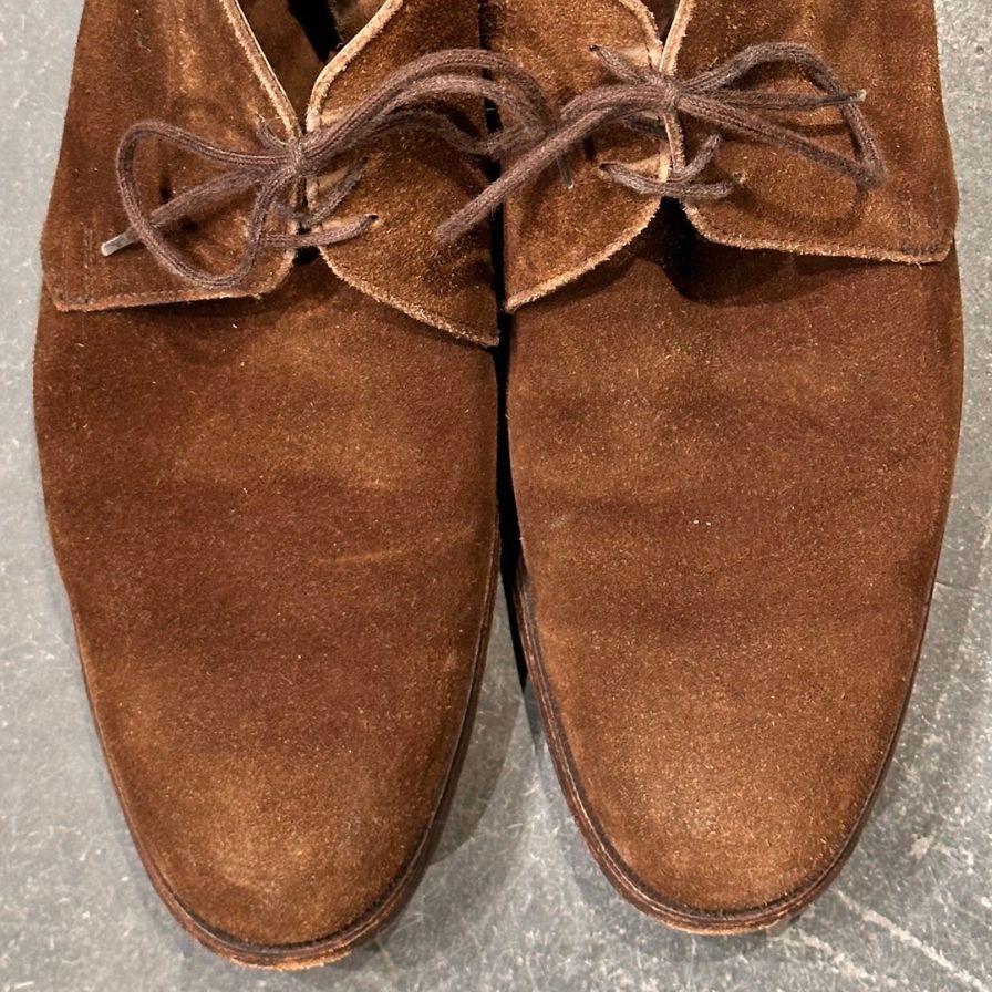 クロケット＆ジョーンズ チャッカブーツ チャッカ アンラインド スエード ブラウン サイズUK8D メンズ CROCKETT&JONES ブーツ 約26.5cm【LA】【中古】