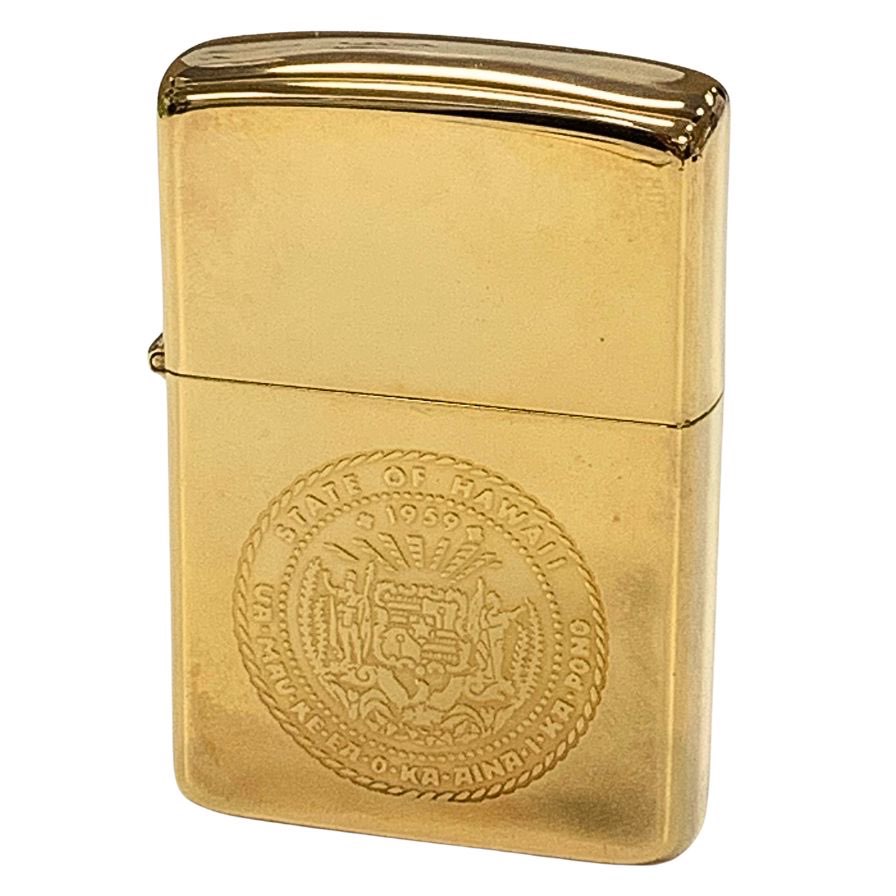 ジッポー ジッポ ライター STATE OF HAWAII 1959 ハワイ ゴールド ZIPPO【AFI13】【中古】