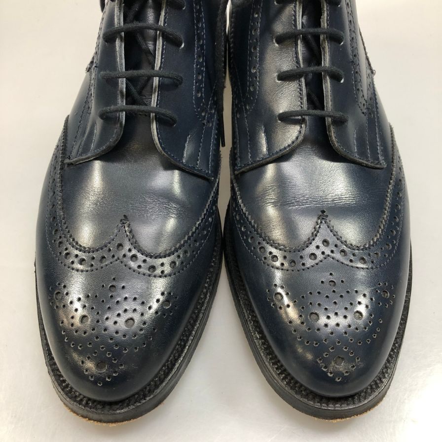 トリッカーズ カントリーブーツ ウイングチップ M7655 メンズ  ネイビー サイズUK7 Tricker's ブーツ 約25.5cm【LA】【中古】