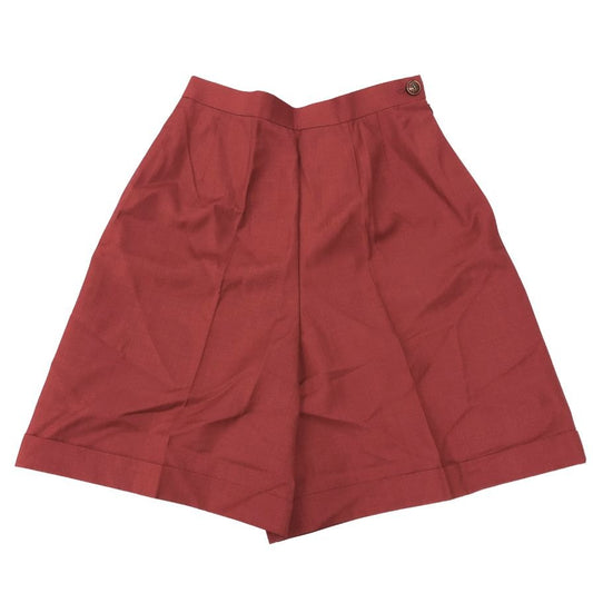 クリスチャン ディオール ショートパンツ ハーフパンツ グルカ風 ウール レッド系 Mサイズ レディース CHRISTIAN DIOR 【AFB33】