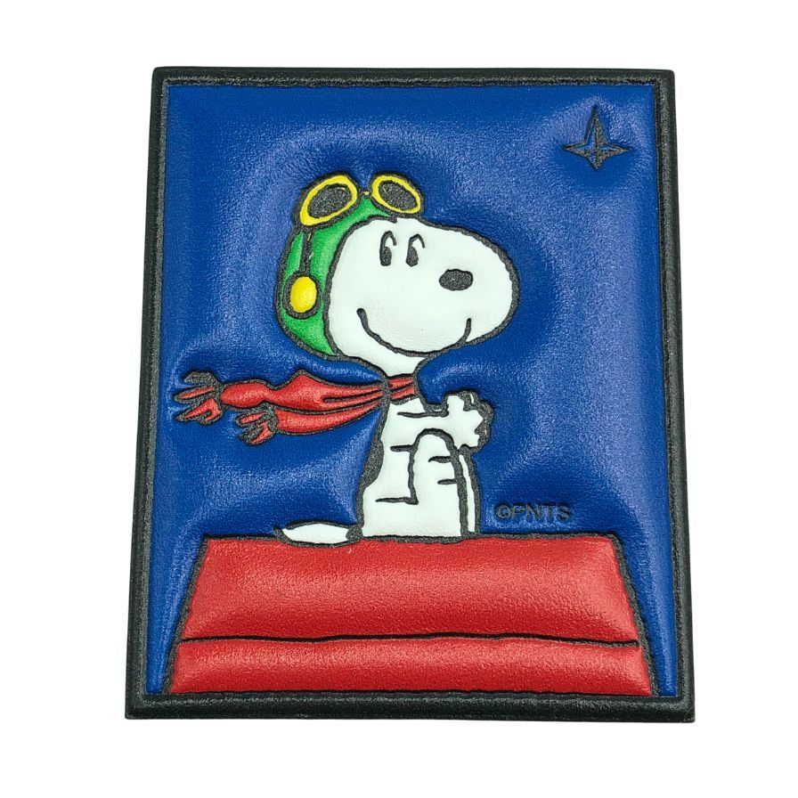 グローブトロッター ピーナッツ レザーステッカー フライングエース ユニセックス globe-trotter【AFI5】【中古】