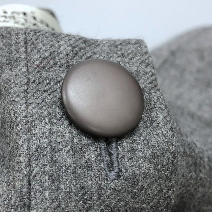 中古◆クリスチャンディオール プレタポルテ ジャケット バンドカラー ウール レディース サイズ7 グレー系 Christian Dior PRET-A-PORTER 【AFB48】