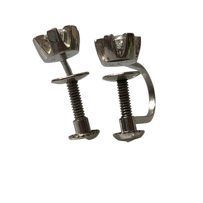 ノーブランド イヤリング PT900 ダイヤ0.11ct 総重量2.3g【AFI2】【中古】
