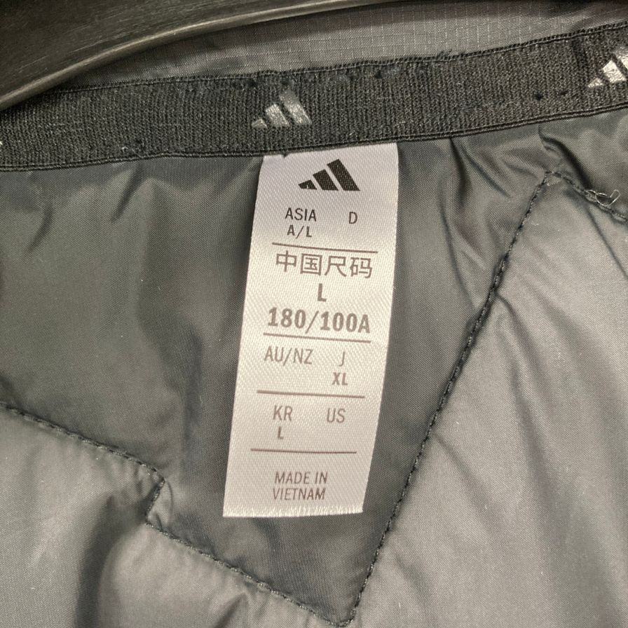 新品同様◆アディダス 中綿 ジャケット KD7996 A2N003 ブラック Lサイズ adidas 【AFF21】