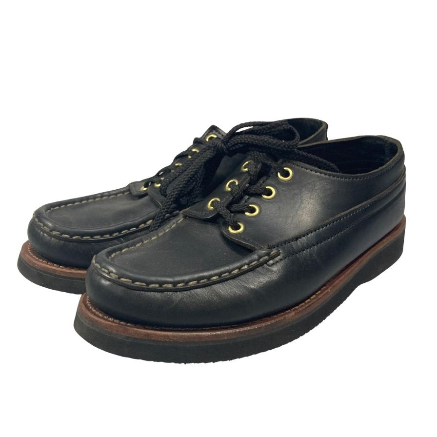 ラッセルモカシン デッキシューズ フィッシングオックスフォード カーフ メンズ ブラック サイズ7E  RUSSELL MOCCASIN 約25.0cm【AFC15】