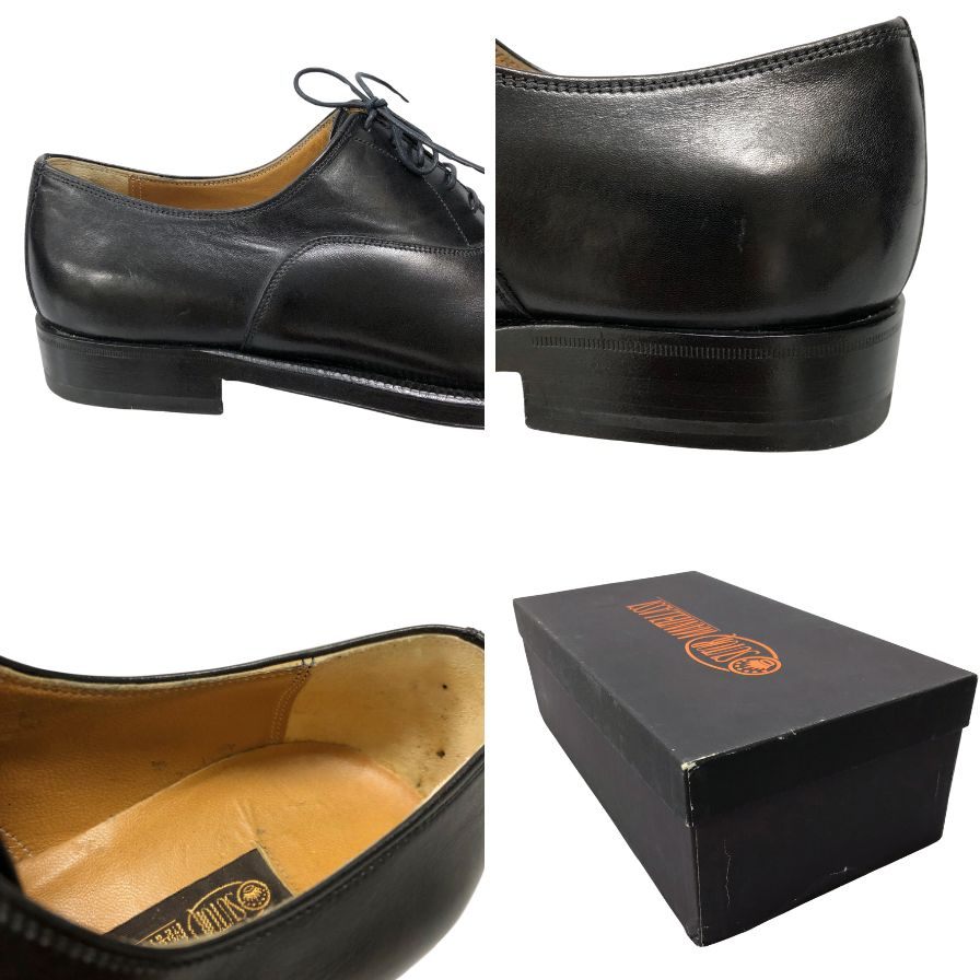 〈美品〉SUTOR MANTELLASSI 【26.5】デッキシューズ ストールマンテラッシ レザシューズ パンチドキャップトゥ