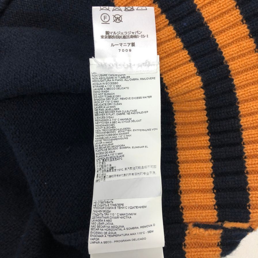 美品◆メゾン マルジェラ チルデンニット 21AW ネイビー メンズ サイズS Maison Margiela 【AFB3】