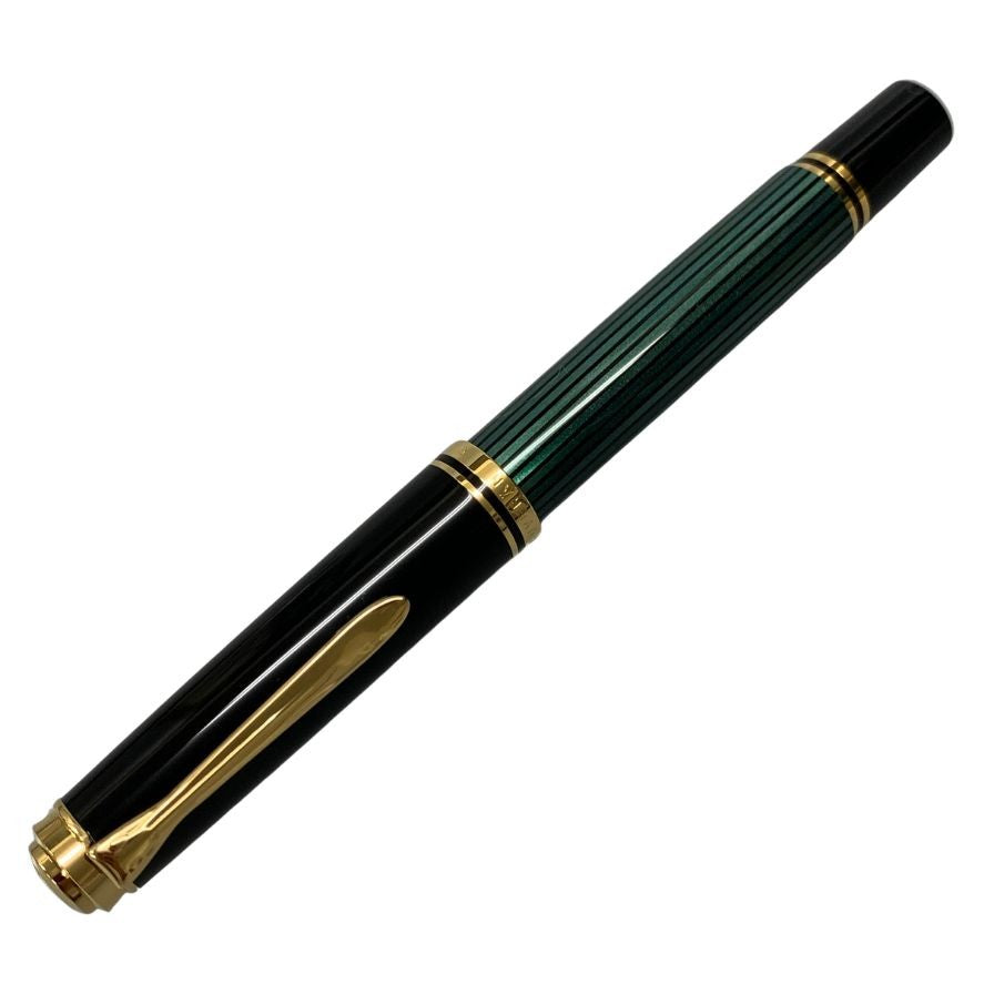 ペリカン 万年筆 スーベレーン 緑縞 ストライプ ペン先14C-585 F字 PELIKAN Souveran【AFI18-2】