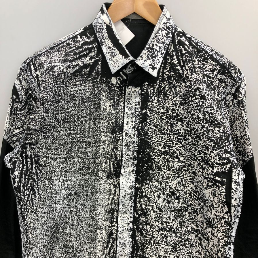 美品◆ディオール オム  シャツ ペイント ブラック メンズ サイズ 38ディオール オムDIOR HOMME 【AFB36】