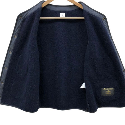 極美品◆アナトミカ ビーチクロスベスト ウール65% コットン35% ブラウン サイズ44 メンズ ANATOMICA 【AFB44】