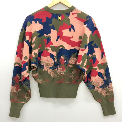 極美品◆ディーゼル ロングスリーブニット カモフラ柄 クロップド丈 レディース サイズXS DIESEL 【AFB5】