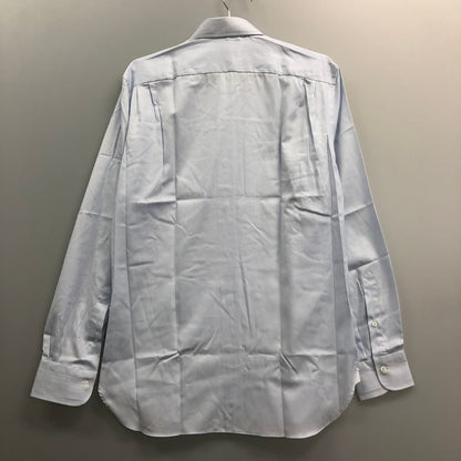 新品同様◆エルメネジルドゼニア 長袖ドレスシャツ ボタンダウン ブルー サイズ39/15.5 メンズ Ermenegildo Zegna 【AFB6】