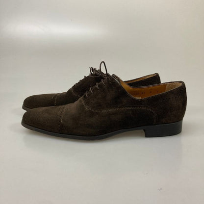 サントーニ レザーシューズ 12033 メダリオン 内羽根 スエード ブラウン メンズ サイズ25cm Santoni 約25.0cm【AFD3】