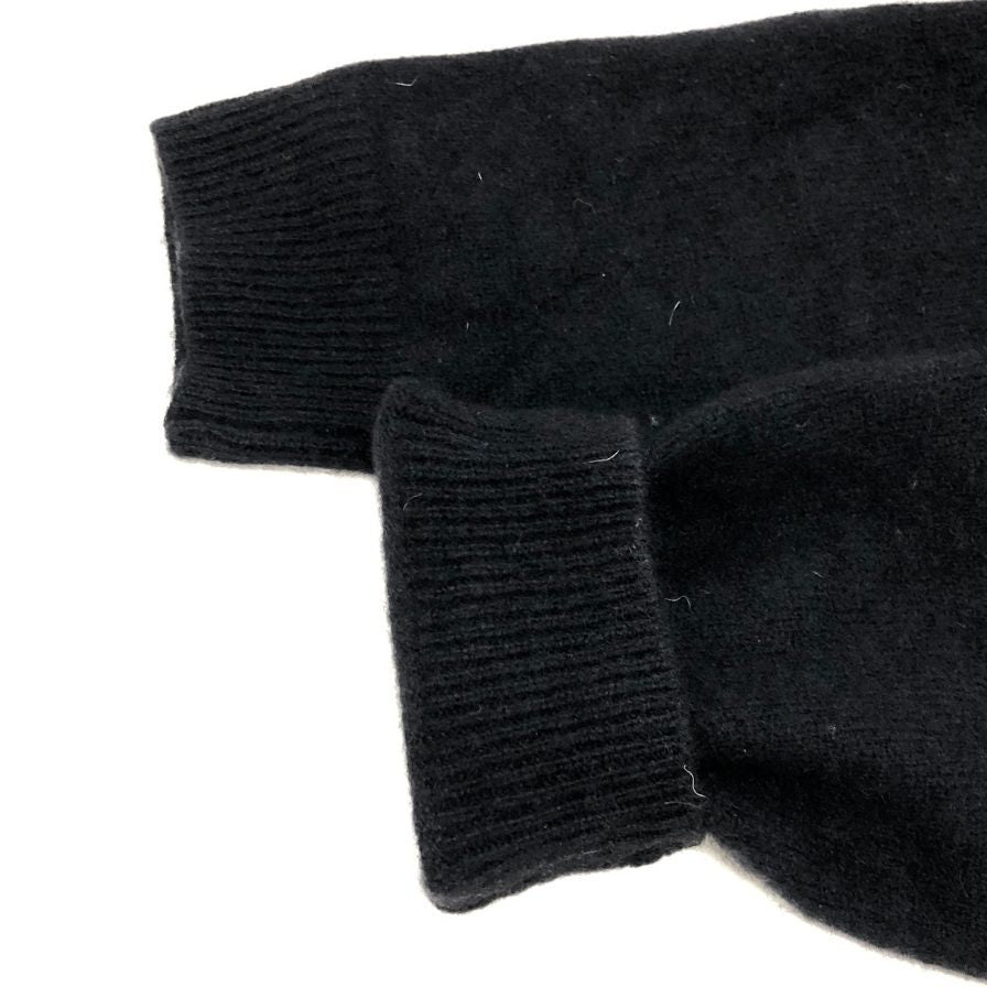 極美品◆リパーパス ニット クルーネック ウール メンズ ブラック サイズF RE-PURPOSE 【AFB34】