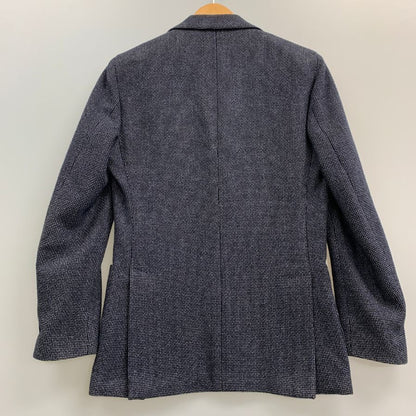 美品◆ラルディーニ ジャケット 3-B シングル ニット調 メンズ ネイビー系 サイズ 42 LARDINI 【AFA16】