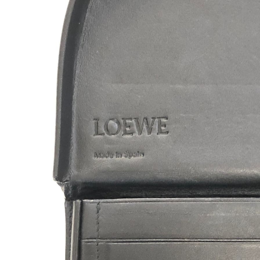 ロエベ カーフ レザー ミニヒールポーチ アナグラムロゴ ショルダーポーチ ブラック LOEWE【AFE5】