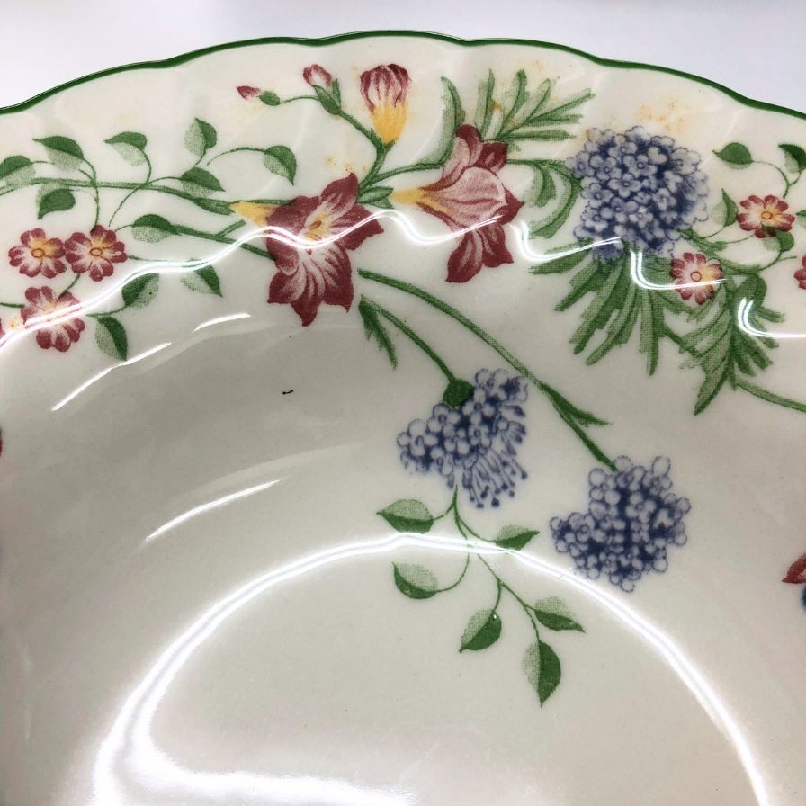 チャーチル 皿 8枚セット 花柄 ホワイト  Churchill【AFI28】【中古】