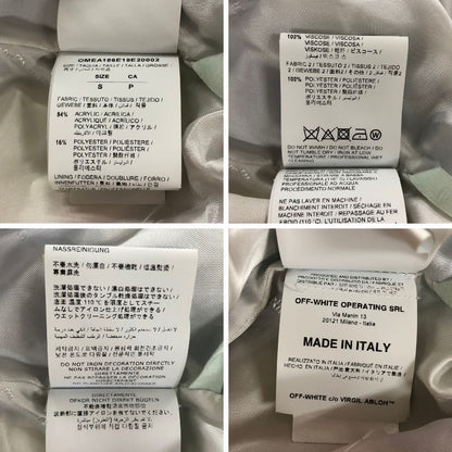 美品◆オフホワイト 19AW ジャケット マルチカラー サイズS OMEA186E19E20002 OFF WHITE 【AFA18】