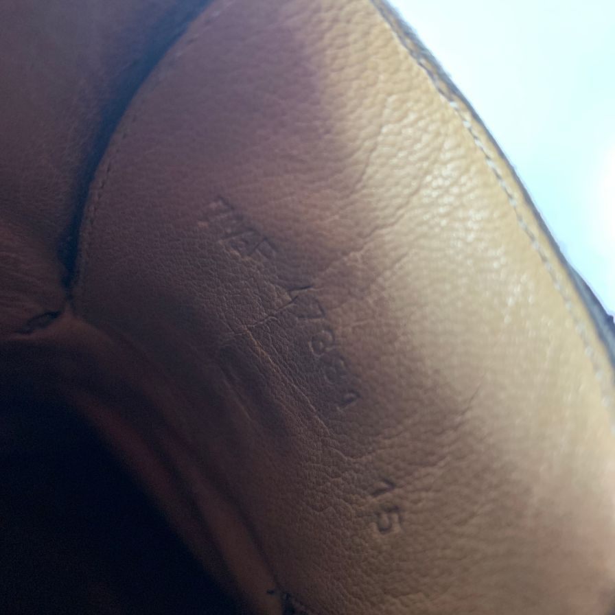 パラブーツ レザーシューズ シャンボード Uチップ リスレザー ブラック サイズUK7.5F PARABOOT 約26.0cm【AFC28】