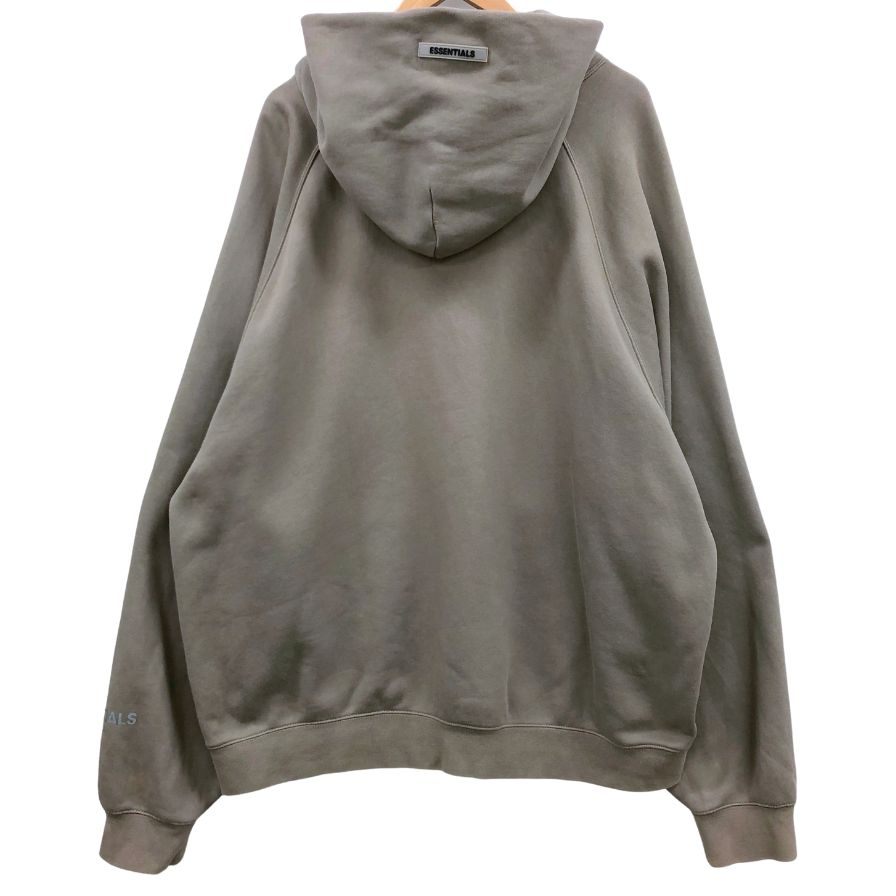 美品◆フィアオブゴッド エッセンシャルズ フロントロゴパーカー 裏起毛 メンズ サイズXL ブラウン系 Fear of God ESSENTIALS 【AFB19】