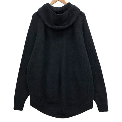 極美品◆ジバンシー ニット フード コート ダブルジップ レディース カシミア混 サイズXS ブラック 15A 0870 515 GIVENCHY 【AFB17】