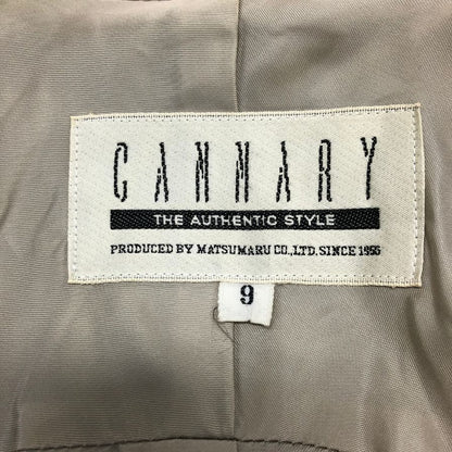 美品◆カナリィ ハーフコート アンゴラ ウール ファー 襟 袖 装飾 ベージュ レディース サイズ9 Cannary 【AFA15】