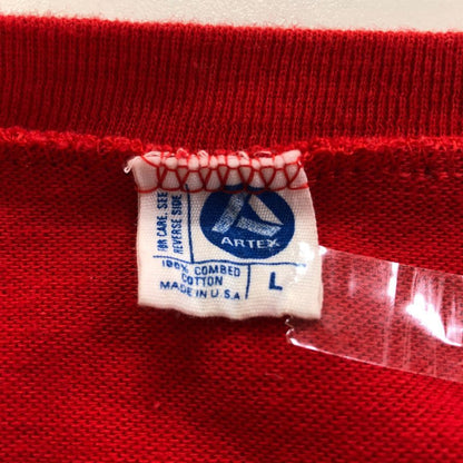 中古◆アルテックス Tシャツ 70年代 コットン 84番 レッド サイズL メンズ ARTEX 【AFB12】