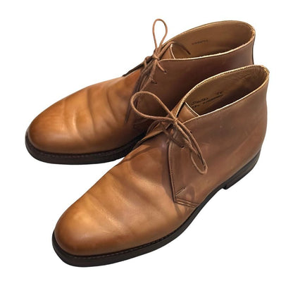 クロケット&ジョーンズ チャートシー チャッカブーツ カーフ ブラウン サイズUK7E CROCKETT&JONES ブーツ 約25.5cm【LA】【中古】