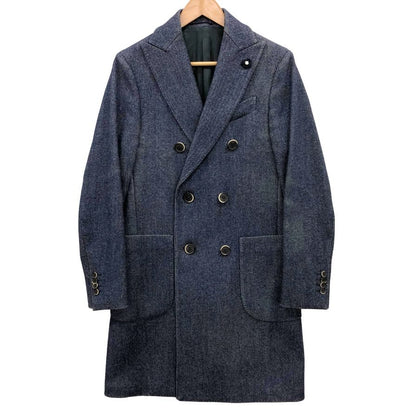 ラルディーニ コート チェスターコート ダブル ウール ブルー サイズ42 メンズ  LARDINI【LA】