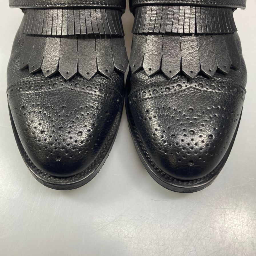 サントーニ レザーシューズ 16264 シングルモンク ブラック サイズUK6.5  Santoni 約25.5cm【AFC16】