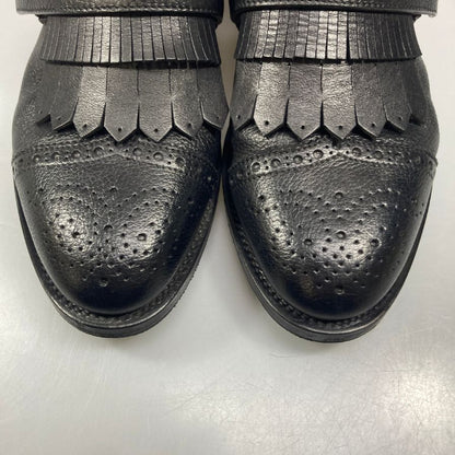 サントーニ レザーシューズ 16264 シングルモンク ブラック サイズUK6.5  Santoni 約25.5cm【AFC16】