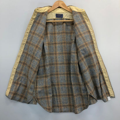 中古◆ペンドルトン 70S チェックシャツ ウール ベージュ系 メンズ サイズM PENDLETON 【AFB37】