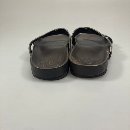 グレンソン レザーサンダル ブラウン サイズUK6 GRENSON 約25.0cm【AFC15】