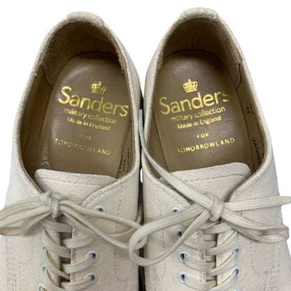 美品◆サンダース  ミリタリーダービーシューズ サイズ6 ホワイト メンズ SANDERS Military Derby Shoes【AFC44】