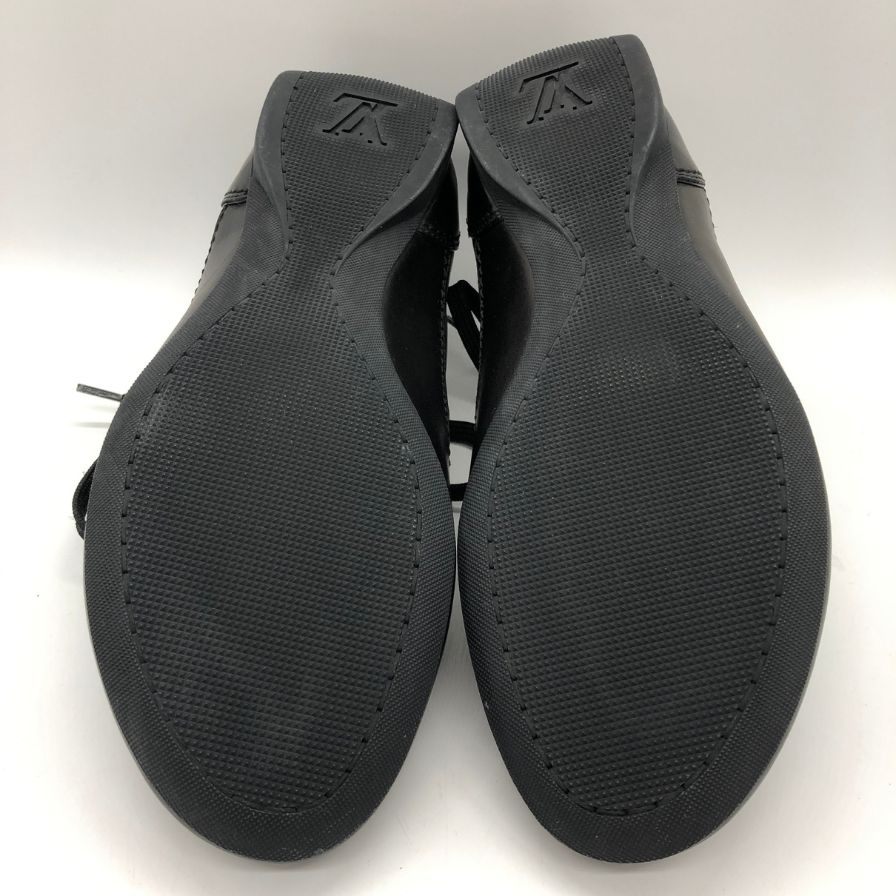 ルイ ヴィトン レザースニーカー 0078 モノグラム エンボスロゴ メンズ ブラック サイズUK5  LOUIS VUITTON 約24.5cm【PTM】