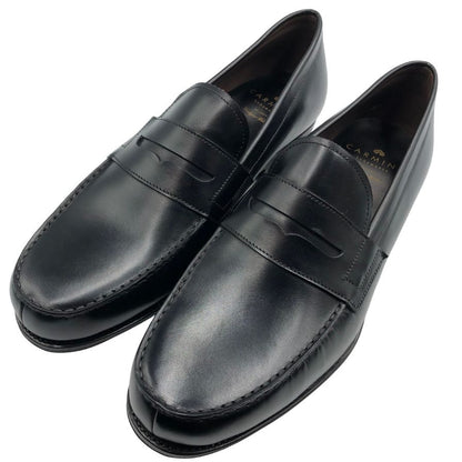 カルミナ コインローファー 80142 ブラック サイズ8 メンズ ボックス カーフ レザー 革靴 黒 CARMINA BOX CALF ローファー 約26.5cm【LA】【中古】