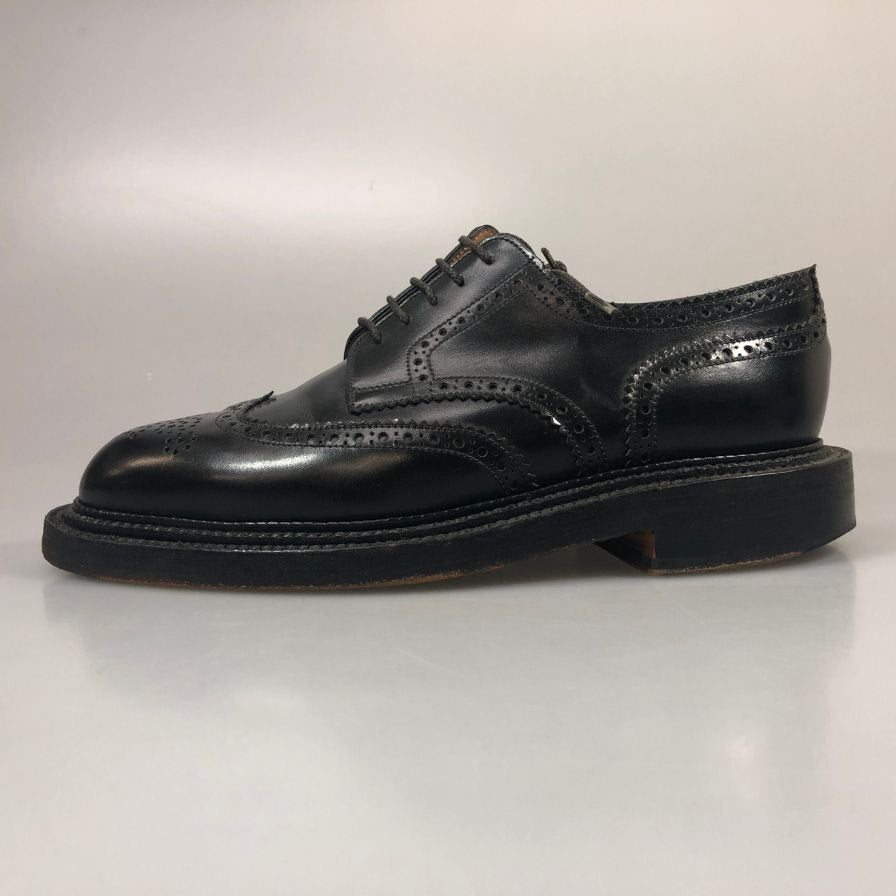 ジェイエムウエストン レザーシューズ ウイングチップ 590 トリプルソールダービー ブラック サイズ5E J.M.WESTON ローファー 約23.5cm【LA】【中古】