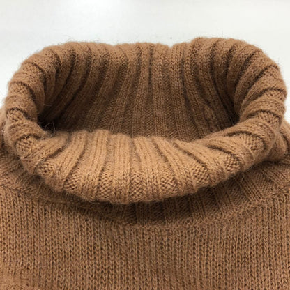美品◆ドルチェ&ガッバーナ ニット タートルネック DG刺繍 アクリル レディース ブラウン サイズM DOLCE&GABBANA 【AFB11】