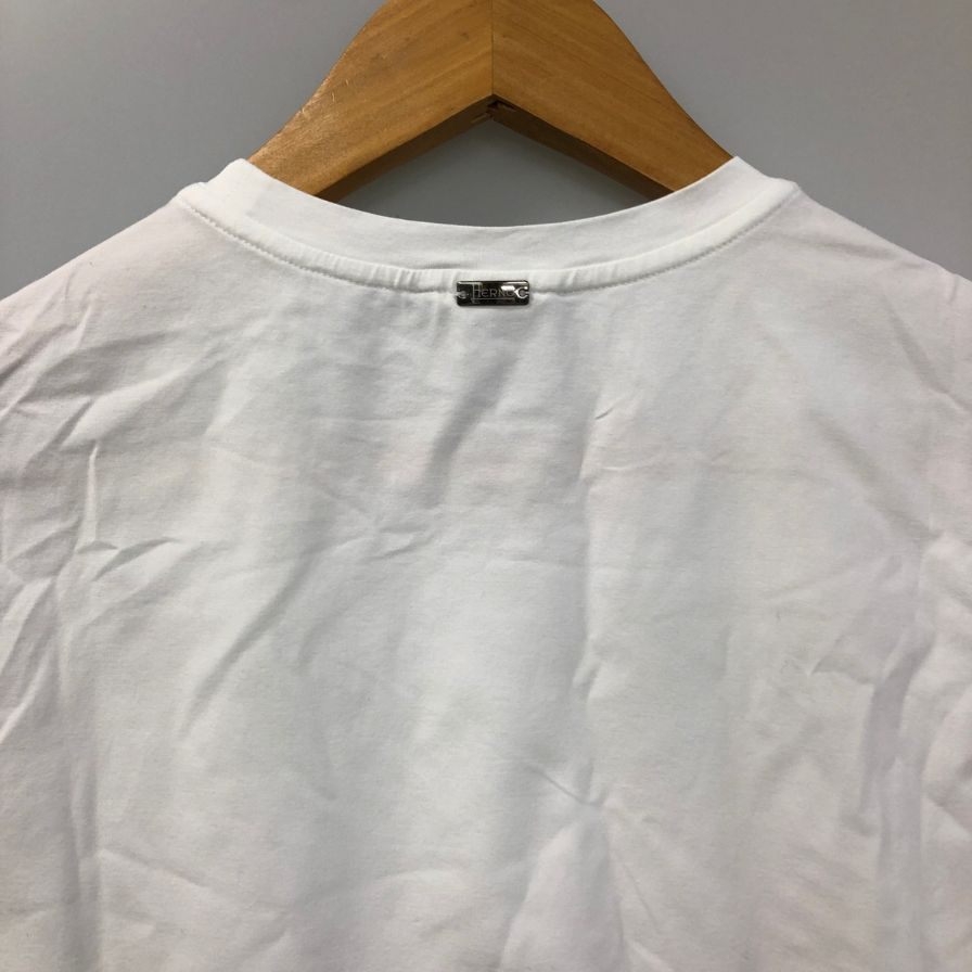 美品◆ヘルノ クルーネック コットン シャツ メンズ サイズ 44 ホワイト HERNO 【AFB38】