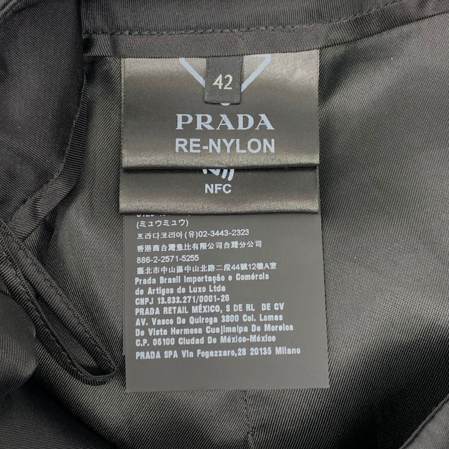 プラダ 20SS スカート リナイロン レディース ブラック サイズ42 21Y886 PRADA【AFB22】