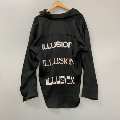 美品◆エムエスジーエム シャツ バックデザイン ジャージー サイズ36 レディース ブラック MSGM 【AFB35】
