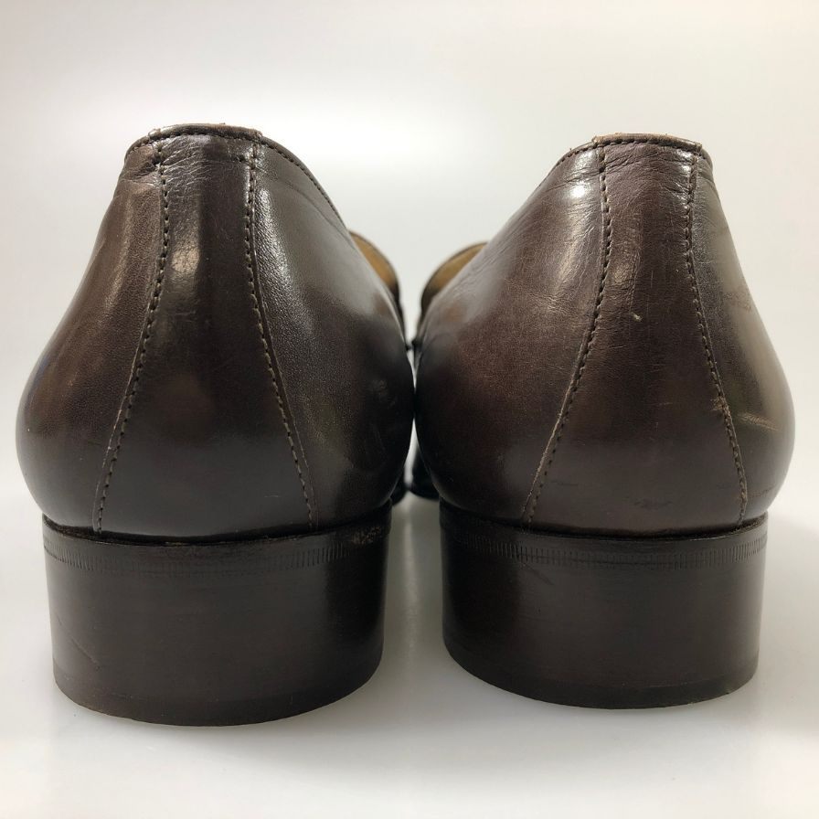 バリー レザーシューズ ローファー 4612 カーフ ブラウン メンズ サイズ8.5 BALLY 約27.5cm【AFC6】