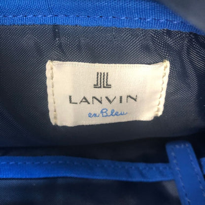 ランバン オンブルー トートバッグ ビジネス ファスナー ナイロン×レザーコンビ メンズ ネイビー×ホワイト LANVIN【AFE10】