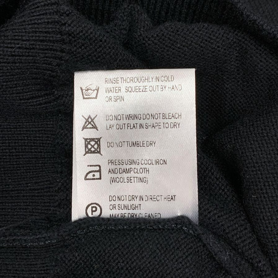 中古◆ブライスランズ ポロシャツ Cotton Short Sleeve Skipper Polo 半袖 コットン ニット スコットランド製 ブラック メンズ サイズ42 Bryceland's 【AFB9】