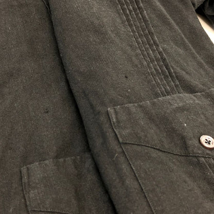 美品◆ミナミシャツ オーダー シャツ オープンカラー メンズ サイズ不明 ブラック MINAMI SHIRTS BESPOKE 【AFB6】