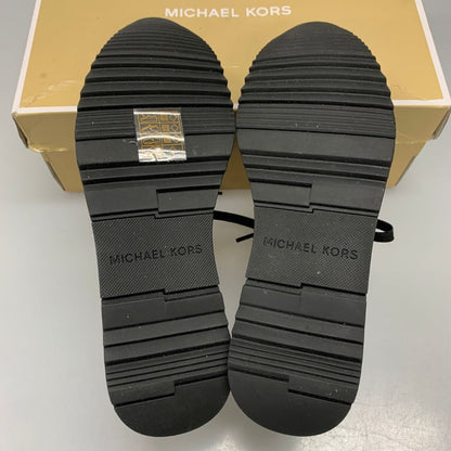 マイケルコース スニーカー  ジェンキンス ニット トレーナー  レディース UK5.5 ブラック×ブラウン MICHAEL KORS 約24.5cm【AFD13】