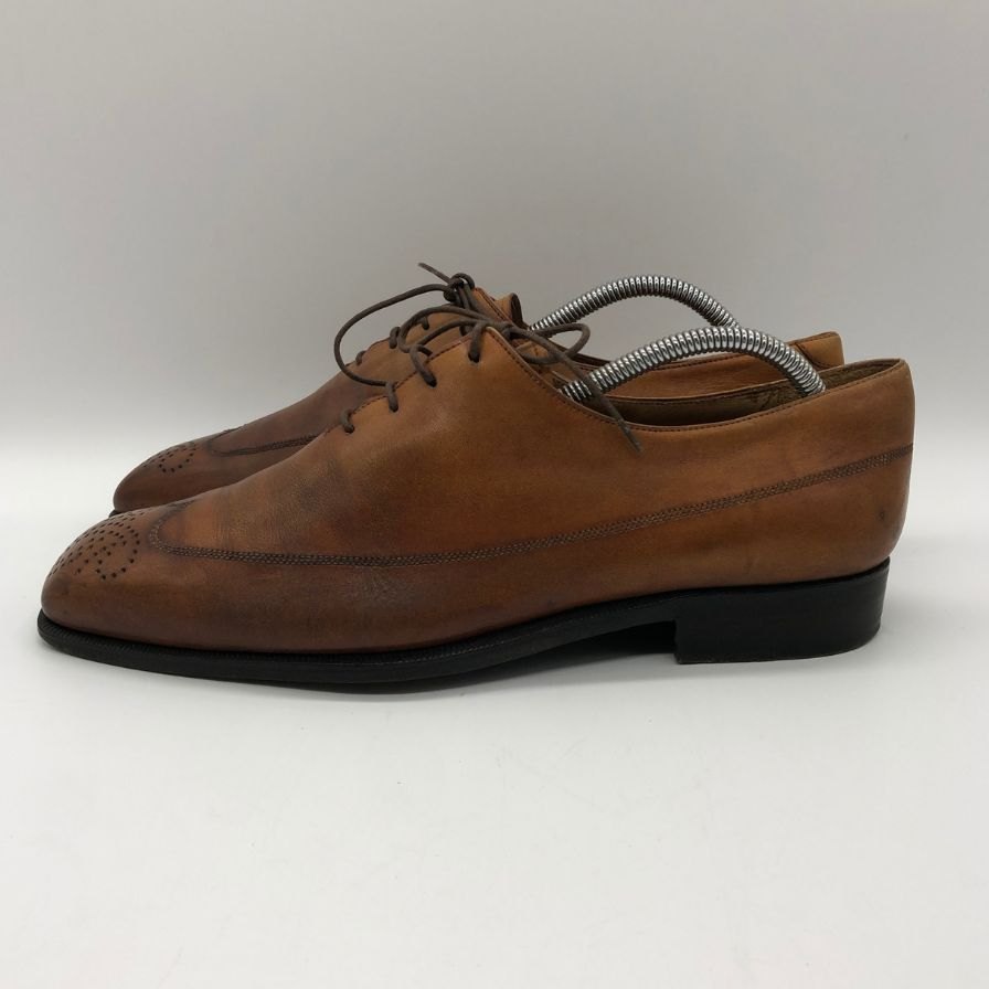 ベルルッティ レザーシューズ ロングウイングチップ  カーフ メダリオン メンズ ブラウン サイズUK6.5 Berluti 約25.5cm【PTM】